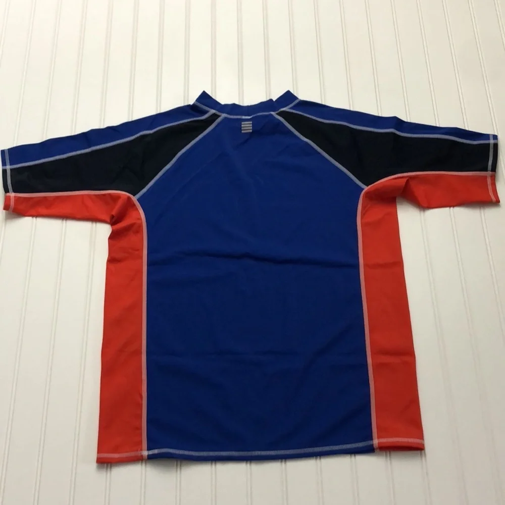 Lands’ End Boys Blue, Red, and Black Swim Rashguard